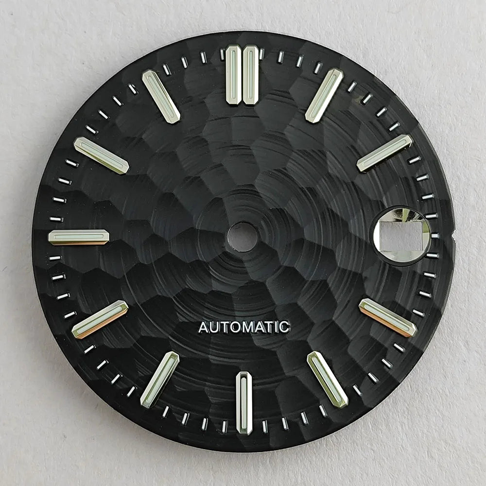 New 28.5mm NH35/NH36 dial watch dial S dial green luminous suitable for NH35/NH36 movements watch accessories repair to