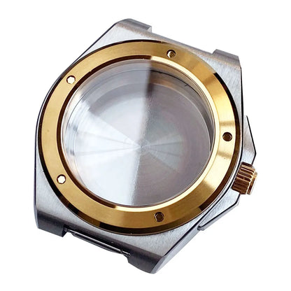 Engineer Watch Case 20ATM Waterproof 40mm Two Tone Gold Sapphire Glass Fit NH35 NH36 NH34 Movement pt5000 eta2824