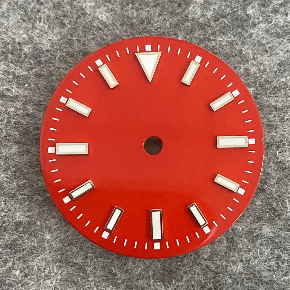 29mm Watch Dial with Green Luminous Colourful No Calendar Window Watch Faces for NH35/ ETA 2836/Japan 8215/Mingzhu 2813 Movement