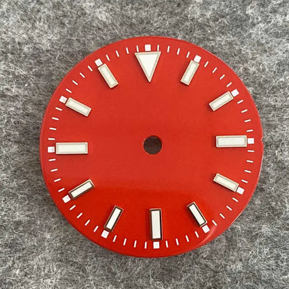 29mm Watch Dial with Green Luminous Colourful No Calendar Window Watch Faces for NH35/ ETA 2836/Japan 8215/Mingzhu 2813 Movement