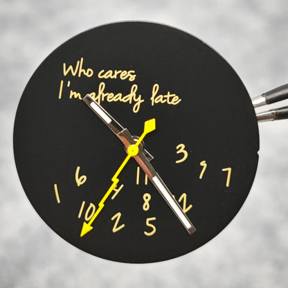 New Log Modified Watch Face 28.5mm DIY Watch Dial Fits NH35/4R36 Movement Who Cares Lt's Already Late Watch Accessories