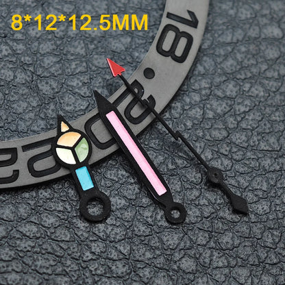 Watch hands NH36  Black/Rose Gold Watch Accessories Watch pointer N H35 NH36 Hands Blue Green/Green Glow fits for N H35