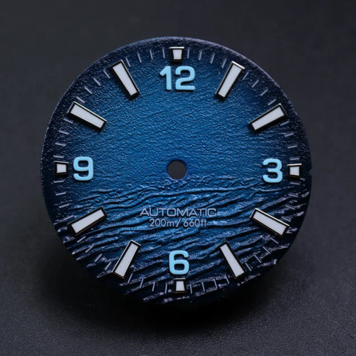 New Style Sea High Quality 28.5mm Diving Watch 3 Or 3.8 Crown Dial Face For Seik Nh35 Movement Skx007 Mods With C3 Bgw9 Luminous