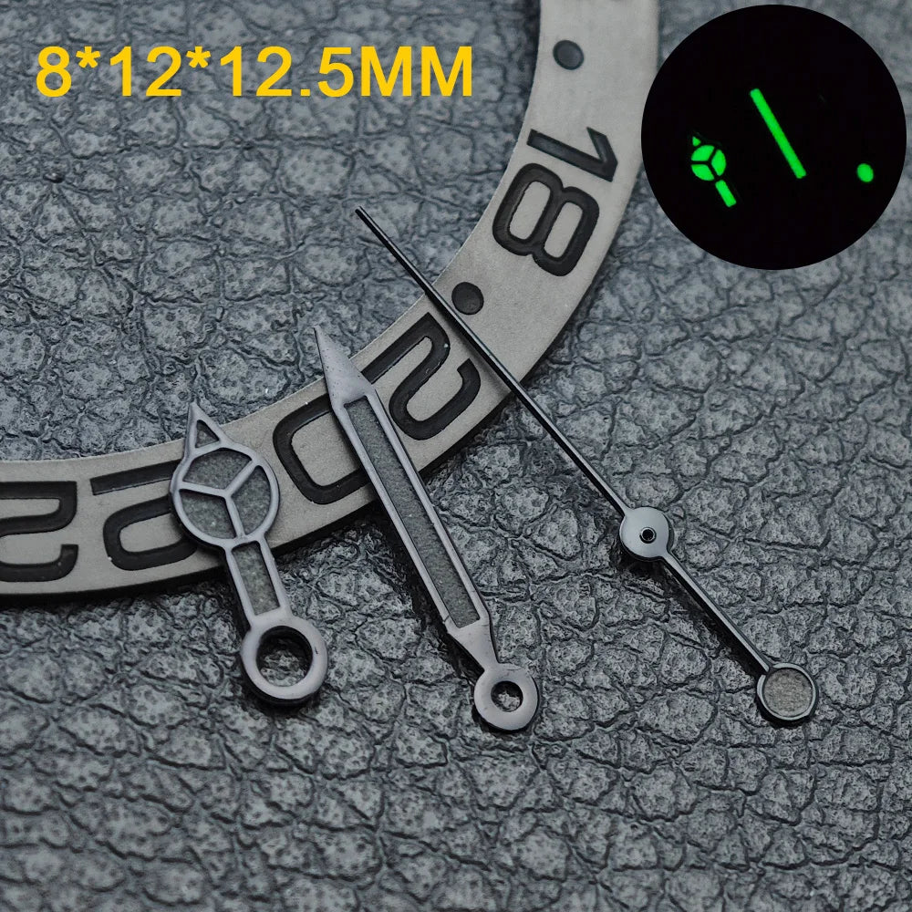 Watch hands NH36  Black/Rose Gold Watch Accessories Watch pointer N H35 NH36 Hands Blue Green/Green Glow fits for N H35