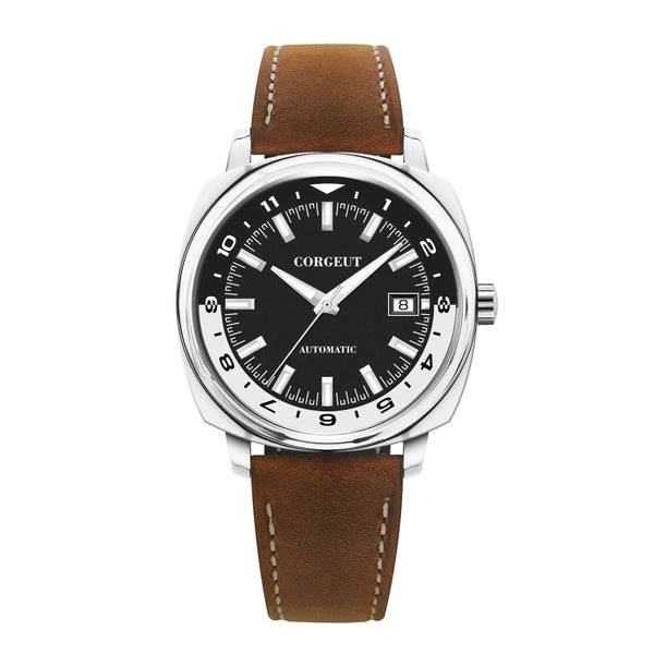 Corgeut 6018 glass back42 MM NH35 Automatic Sapphire crystal 10ATM Dress watch