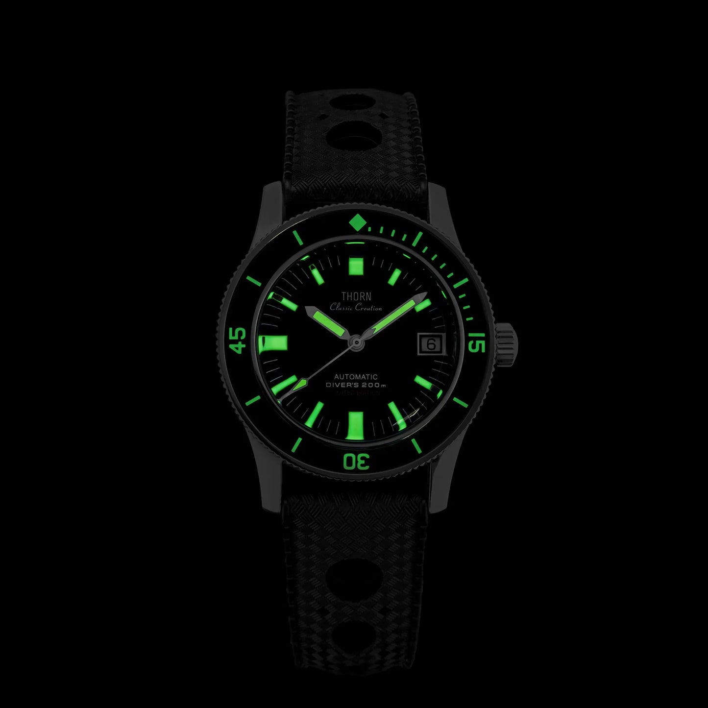 Titanium Pt5000 Movt 50 fathoms watch THORN T006 20ATM 38MM Sapphire Diver 20Bar