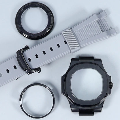 Silver/Black/Rose Gold 40mm Watch Cases Strap Parts Sapphire Glass For NH35 NH36 NH34 NH38 NH72 Movement 30.8mmDial Mod Nautilus