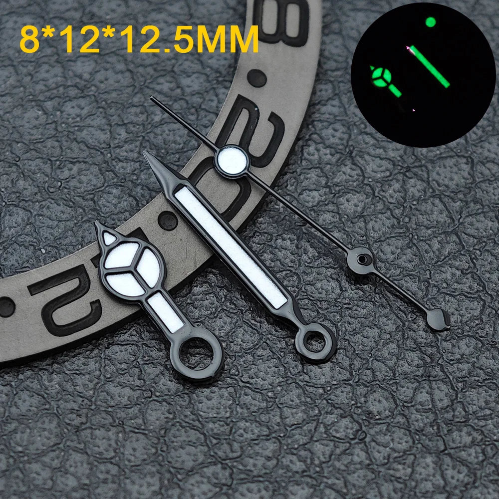 Watch hands NH36  Black/Rose Gold Watch Accessories Watch pointer N H35 NH36 Hands Blue Green/Green Glow fits for N H35