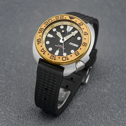 Golden Sterile Turtle SKX6105  Abalone NH36A Sapphire 20Bar Ceramic Bezel 44mm
