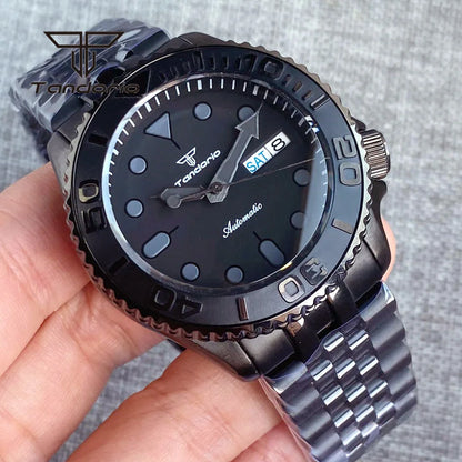 Tandorio TD269C Yacht Master Black Pvd  Domed Sapphire Skx007 Style NH36 20atm 120 Clicks 41MM