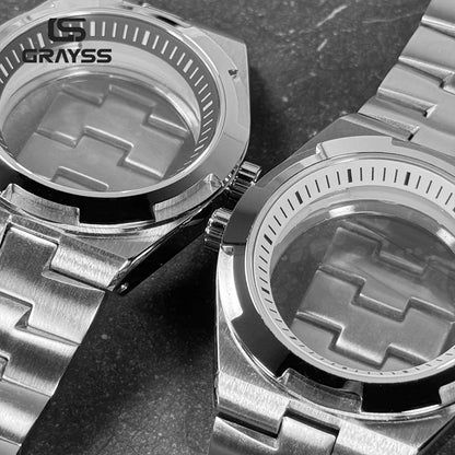 Fit Overseas Serieswatch case 41mm NH34 NH35 NH36 NH70 NH72 Movement elegant Men's Watch Part Mod for 28.5mm dial