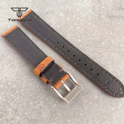 18mm Leather Watchband Vintage Brown Watch Strap Pin Buckle Unisex Wristwatch Accessories Spare Parts Replacements