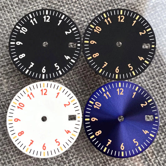 29mm Sterile Watch Dial Face for N H35 N H36 N H38 E TA2824 P T5000 MI YOTA 8215 DG MINGZHU Movt 12 hours Numbers for D ive P ilot Watch