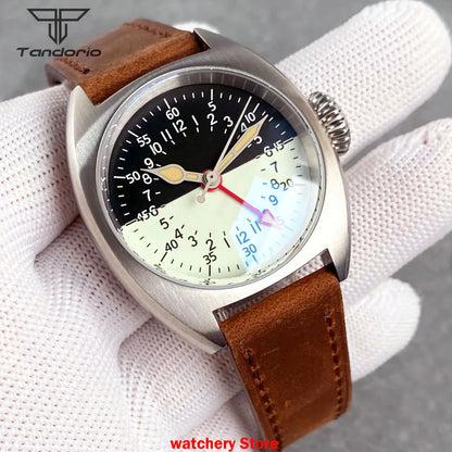 Tandorio Identity Crisis GMT Watch TD102G 36mm NH34  Domed AR Sapphire Half Luminous 20bar