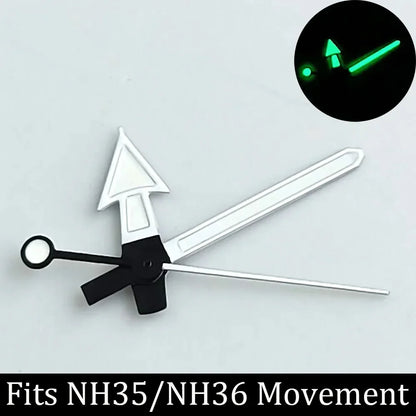 high-quality Watch accessories watch pointer NH series 35 NH36 hands green  luminous suitable for N H35/ NH36 movement