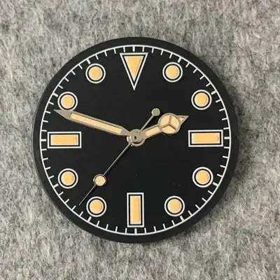 28.5mm Green Luminous Watch Faces Retro Watch Dial + Watch Hands Modified Dial Men's Watches Accessories for NH35/ NH36 Movement