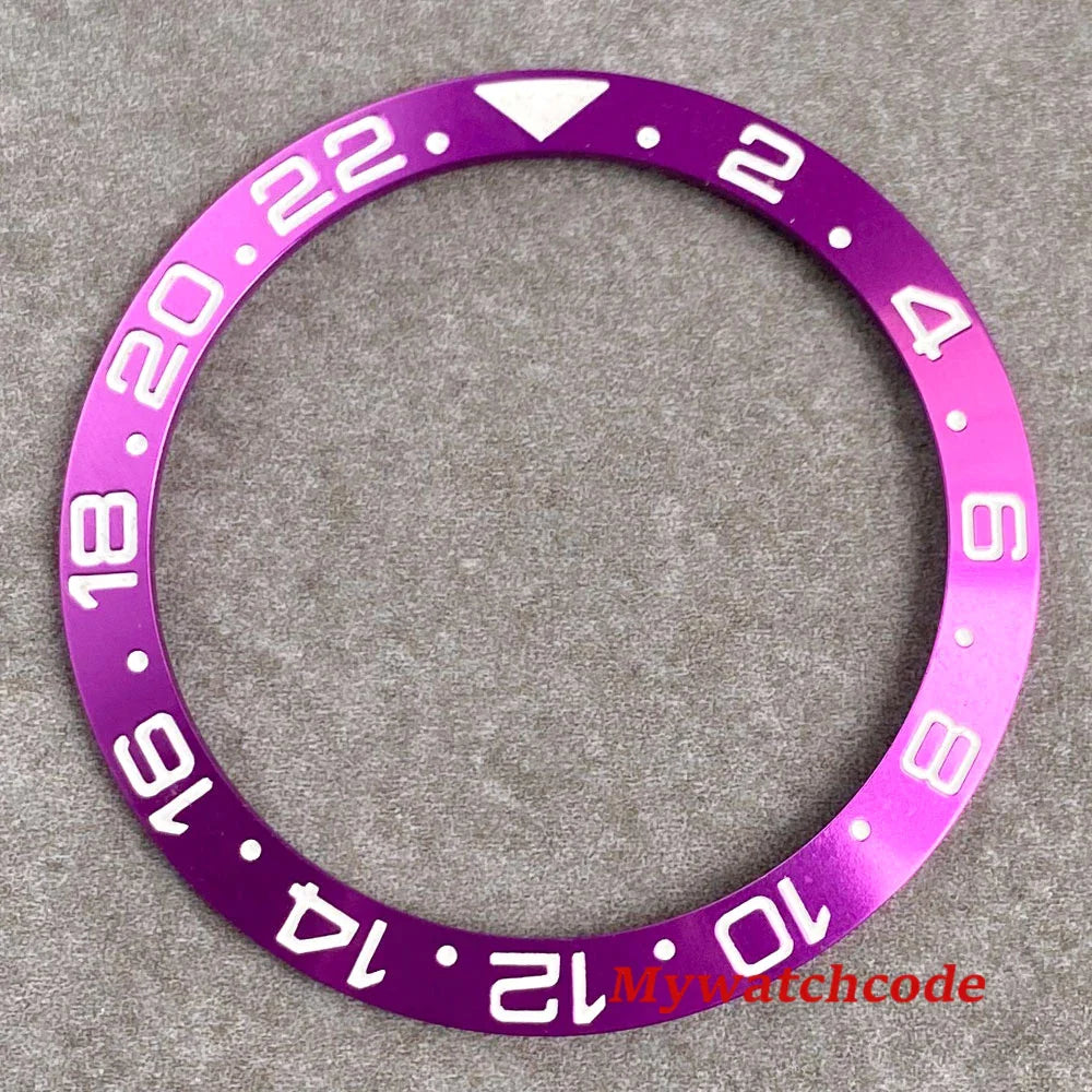 38mm x 30.5mm Black Red Purple Bezel Insert Replacement Part For 40mm GMT SUB SKX 007 Mens Watch Accessories Case Ring