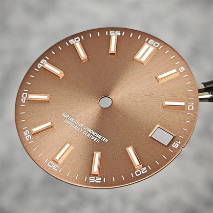 NH35 Watch Dial 28.5mm Log Modified Dial BGW9 Blue Green Luminous Watch Face Modified Watch Accessories for NH35 NH36 movements