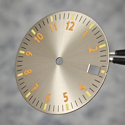 28.5MM Watch Dial NH35 Digital Dial Green Luminous Watch Faces Watch Modification Accessories for NH35/ NH36/ 4R/ 7S Movement