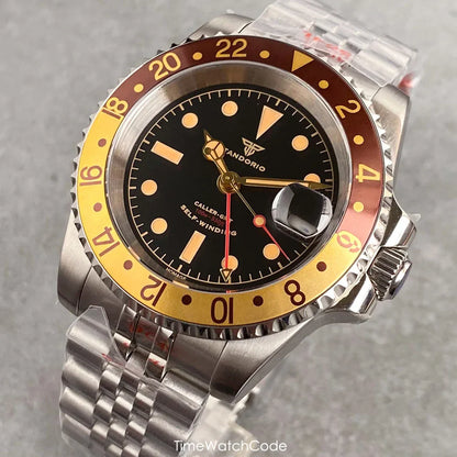 Tandorio NH34A GMT 6542 Mod Sapphire 20BAR 40mm Diver 40MM TD218D