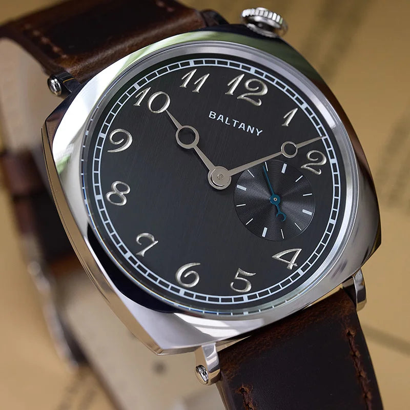 Baltany Quartz 1921 Watches Man S4072 Affordable Reminiscent Wristwatches Sapphire Crystal Sapphire Crystal Square Dress Watch