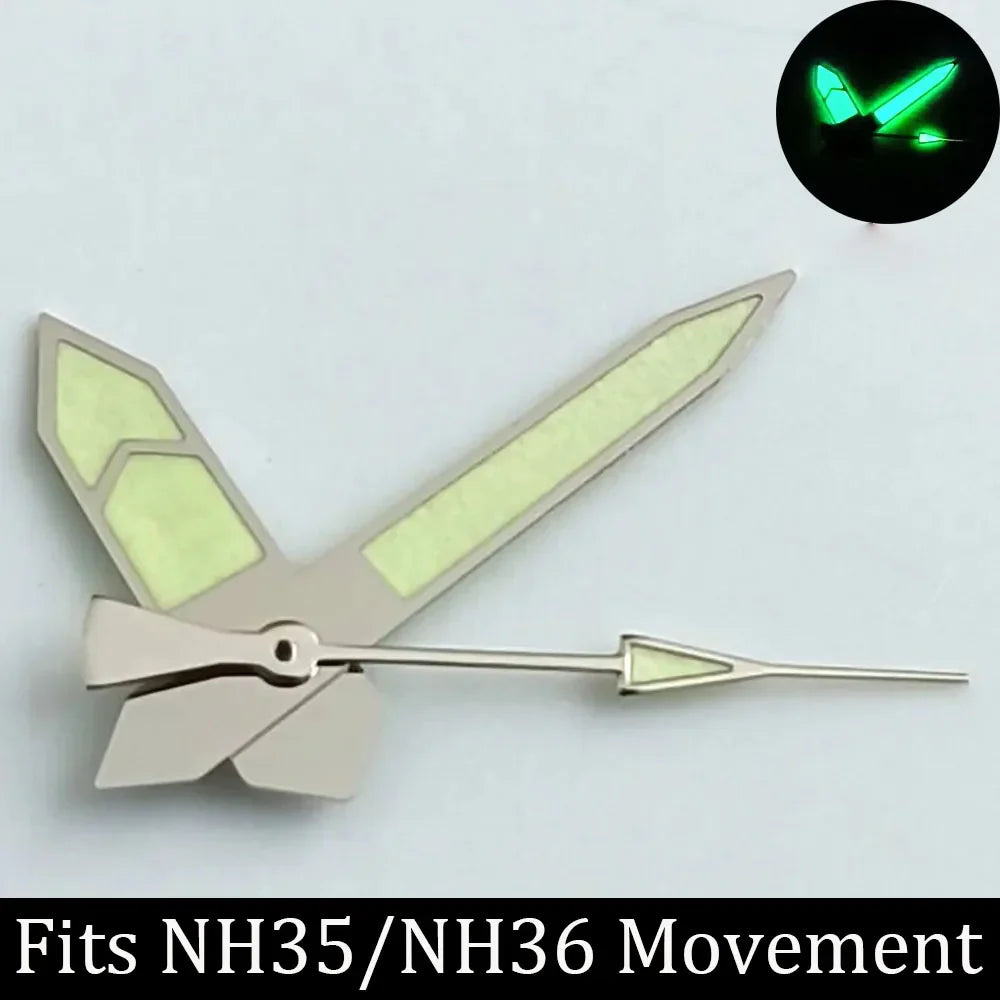high-quality Watch accessories watch pointer NH series 35 NH36 hands green  luminous suitable for N H35/ NH36 movement