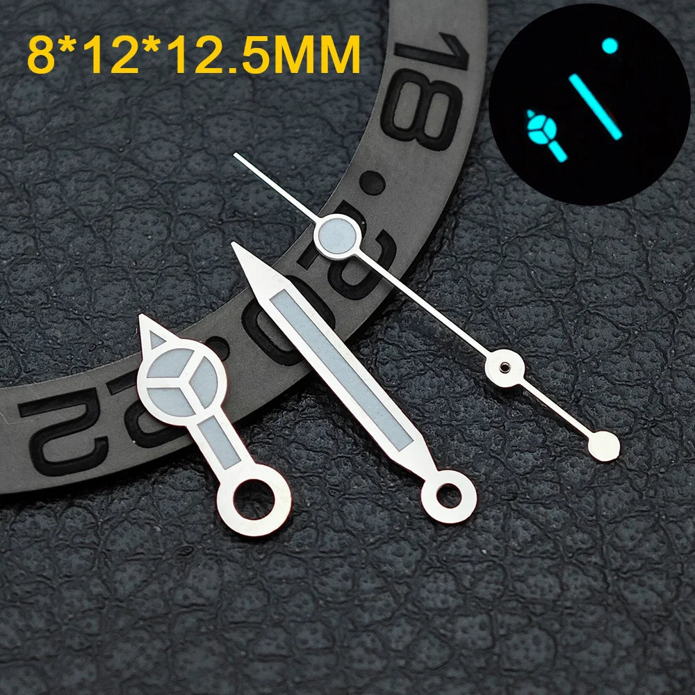 Watch hands NH36  Black/Rose Gold Watch Accessories Watch pointer N H35 NH36 Hands Blue Green/Green Glow fits for N H35