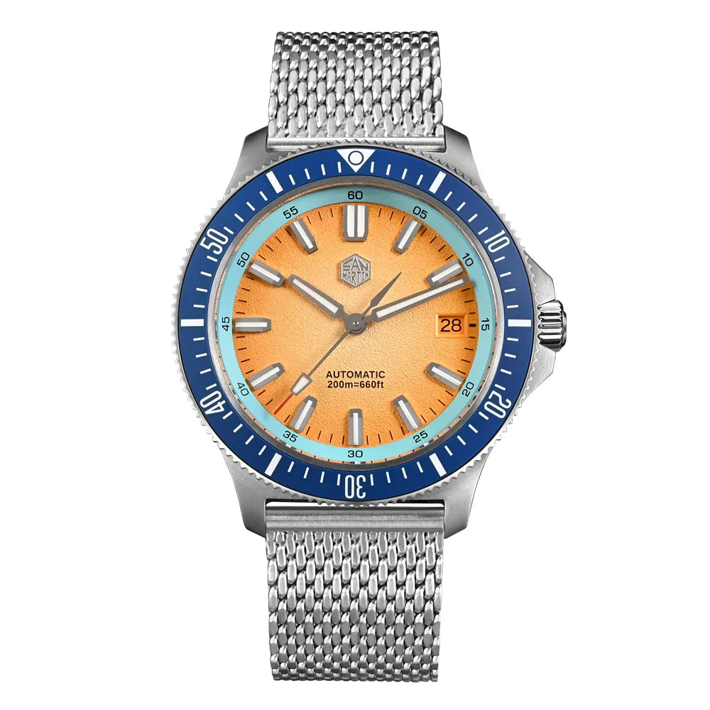 San Martin Diver SN0118G 40mm Original Design Fruit Series  NH35 Automatic 20Bar AR Sapphire BGW Luminous SN0118