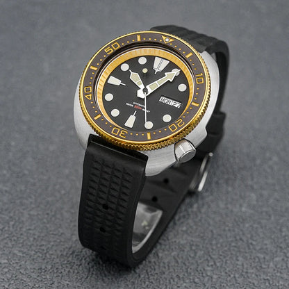Golden Sterile Turtle SKX6105  Abalone NH36A Sapphire 20Bar Ceramic Bezel 44mm