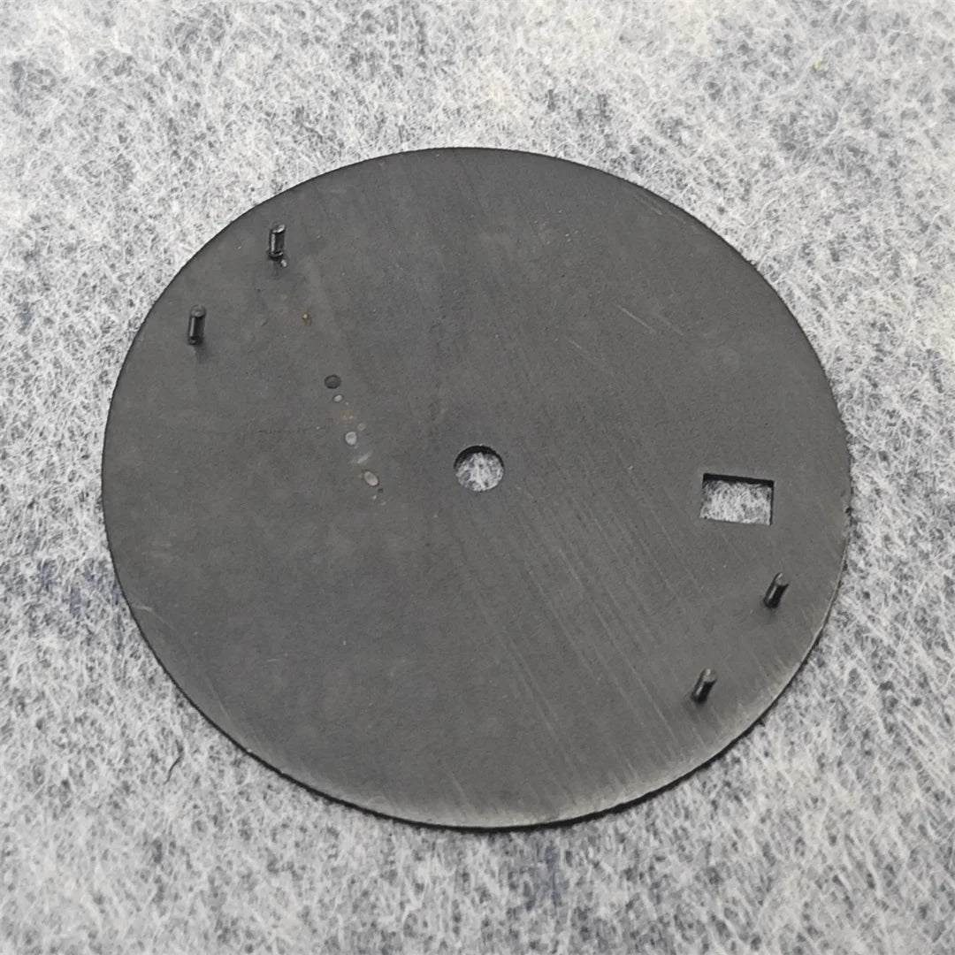 30.5mm Watch Dial DIY Vertical Texture Surface with Date Faces for PP Case Watch Accessories for NH35A / 4R35 Movement