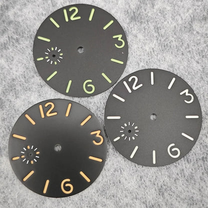 36mm Watch Dial Green Luminous Watch Face Insert Parts Accessories for ETA6497/ Seagull ST36 Movement Watch Repair Parts