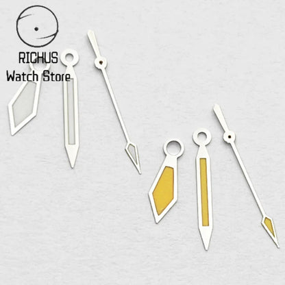 RICHUS NH35 Silver Watch Hands Fit NH35 NH36 PT5000 ETA2836 2824 DG2813 3804 Miyota8215 8205 821A Movement Watch Accessories