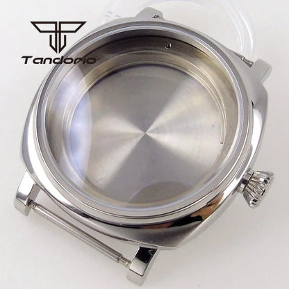 Radiomir Case Cusn8 Solid Bronze Square 42mm Automatic Watch Case Sapphire Fit NH35 NH36 NH34 ETA2824 PT5000 Men's Wristwatch Mod Accessories