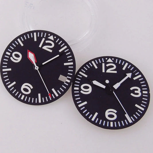 29mm explore Watch Dial Face Sword Red Hand for NH 35 NH 36 ET A2824 PT 5000 Black Face for sk x MOD Parts