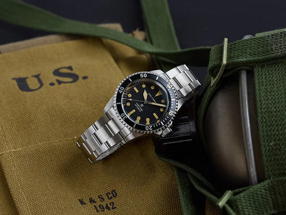 Baltany S3075 Vintage MilSubmariner Watch Rotation Bezel Brushed Bracelect Luminou Leather Sapphire Stainless Steel Dive Watches