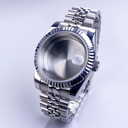 36mm/39mm NH35 Case Stainless Steel Sapphire Crystal Waterproof Fluted Case For NH35 NH36 Movement 28.5mm Dial NH35 Watch Case