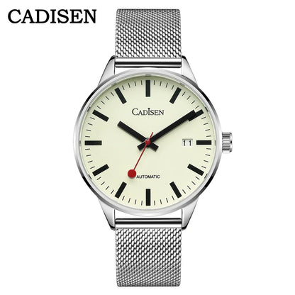 Cadisen C8221 Minimalist Watch Miyota 8215 AR Sapphire C3 Lume 40MM 5Bar