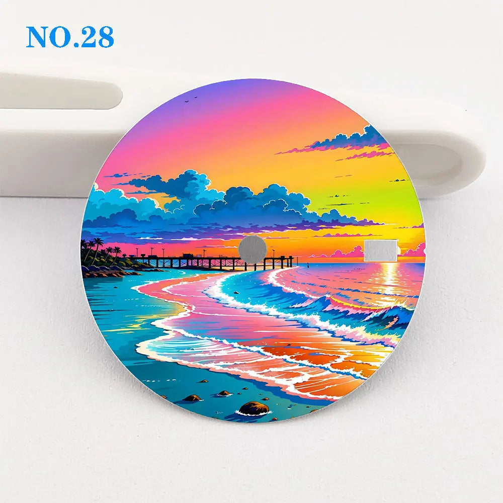 Watch dial 28.5mm dial NH35 dial creative color-printed series dial is suitable for NH35/36 movement watch accessories