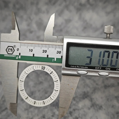 31mm Watch Dial Hollowed Out Surface Green Luminous Watch Faces Accessories Repair Parts NH70／NH35 / NH36 Movement