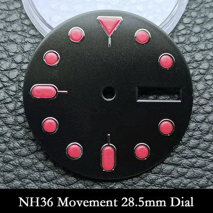 NH35 Case 42mm High-quality Yacht Master Steel Black Case NH35 NH36 Movement Case Watch Accessories Sapphire Glass 22mm Band