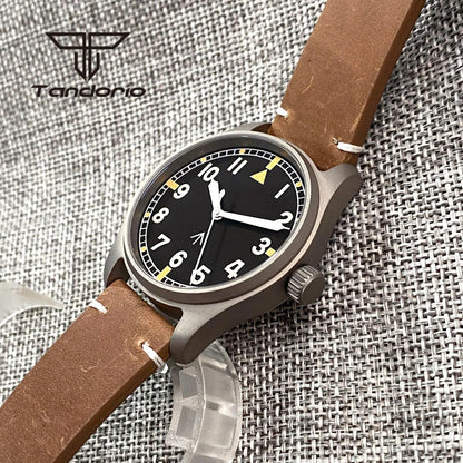 Titanium Watches  WFT001 Pilot Watches Seiko NH35 Automatic 39mm 20bar Sapphire Crystal  Green Luminous
