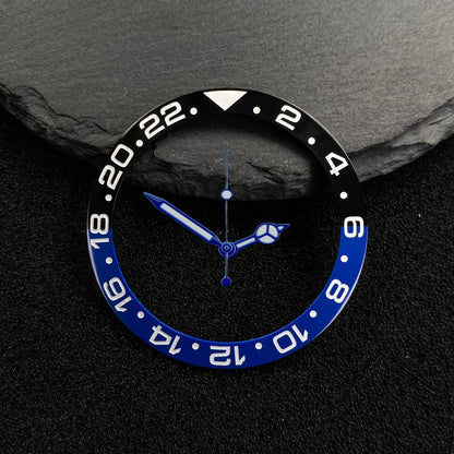 NH35 38-30.5mm bezel insert red Hands Watch Hands Blue Green Luminous Red Green Blue Hands For NH35/36/4R/7S Movement Watches Parts