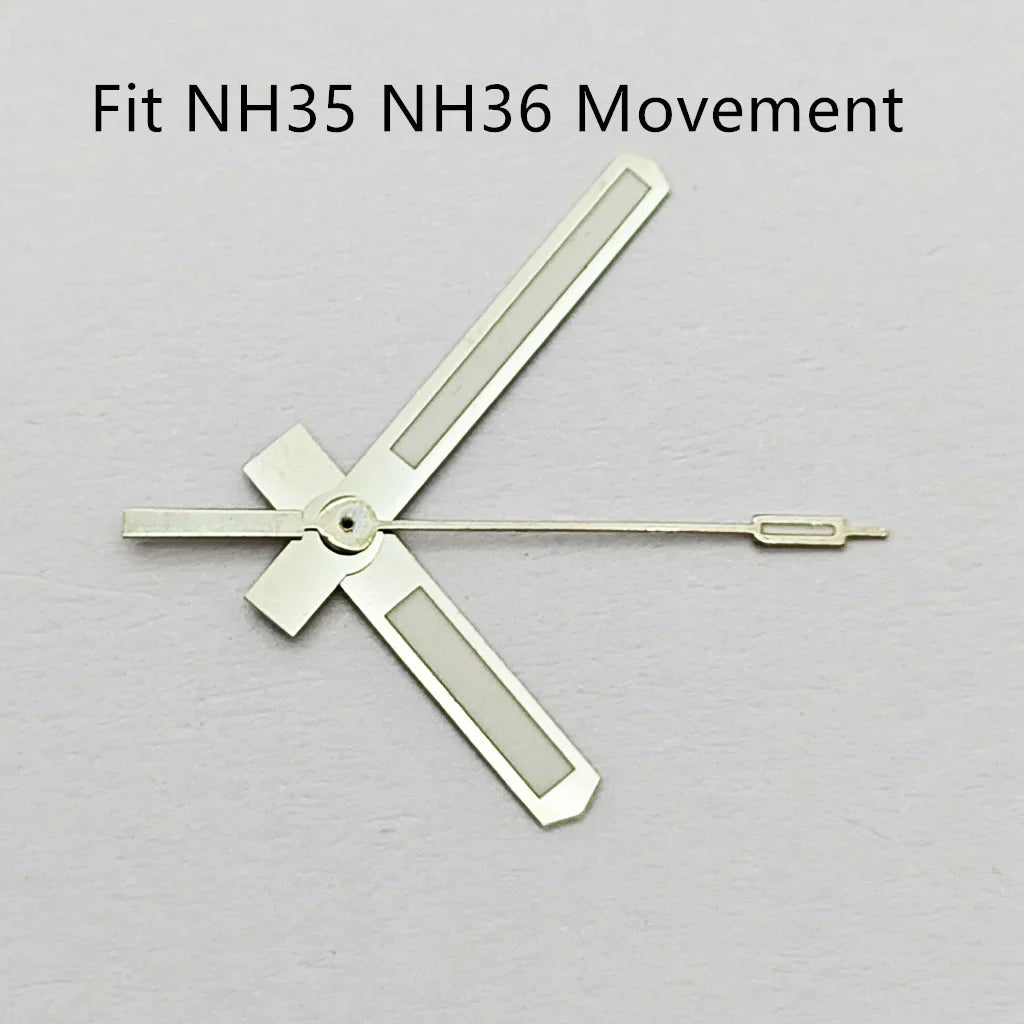 Wide blade Silver Watch Hands Fit NH35 NH36 PT5000 ETA 2836 2824 DG2813 3804 Miyota 8215 8205 821 Movement Watch Accessories