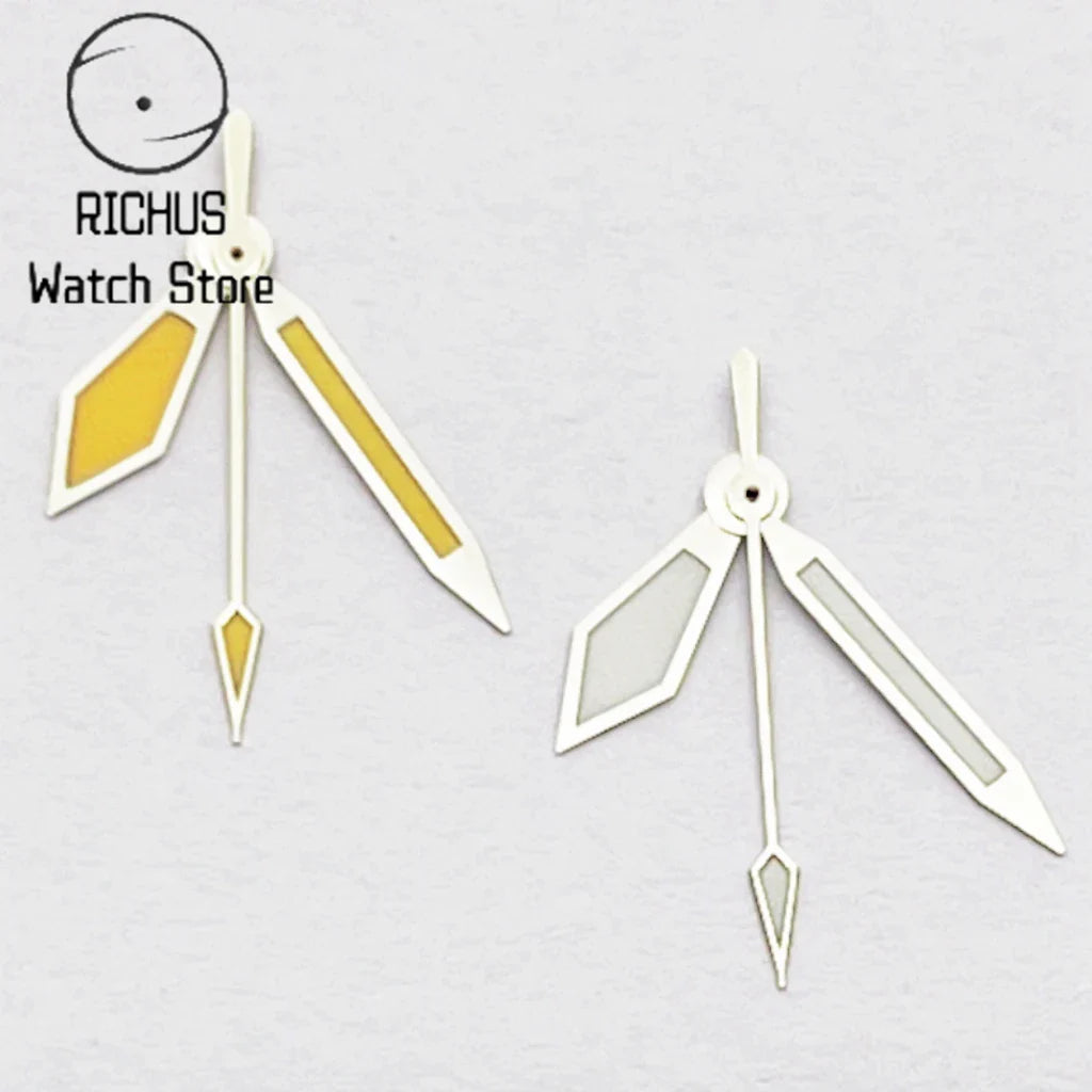 RICHUS NH35 Silver Watch Hands Fit NH35 NH36 PT5000 ETA2836 2824 DG2813 3804 Miyota8215 8205 821A Movement Watch Accessories