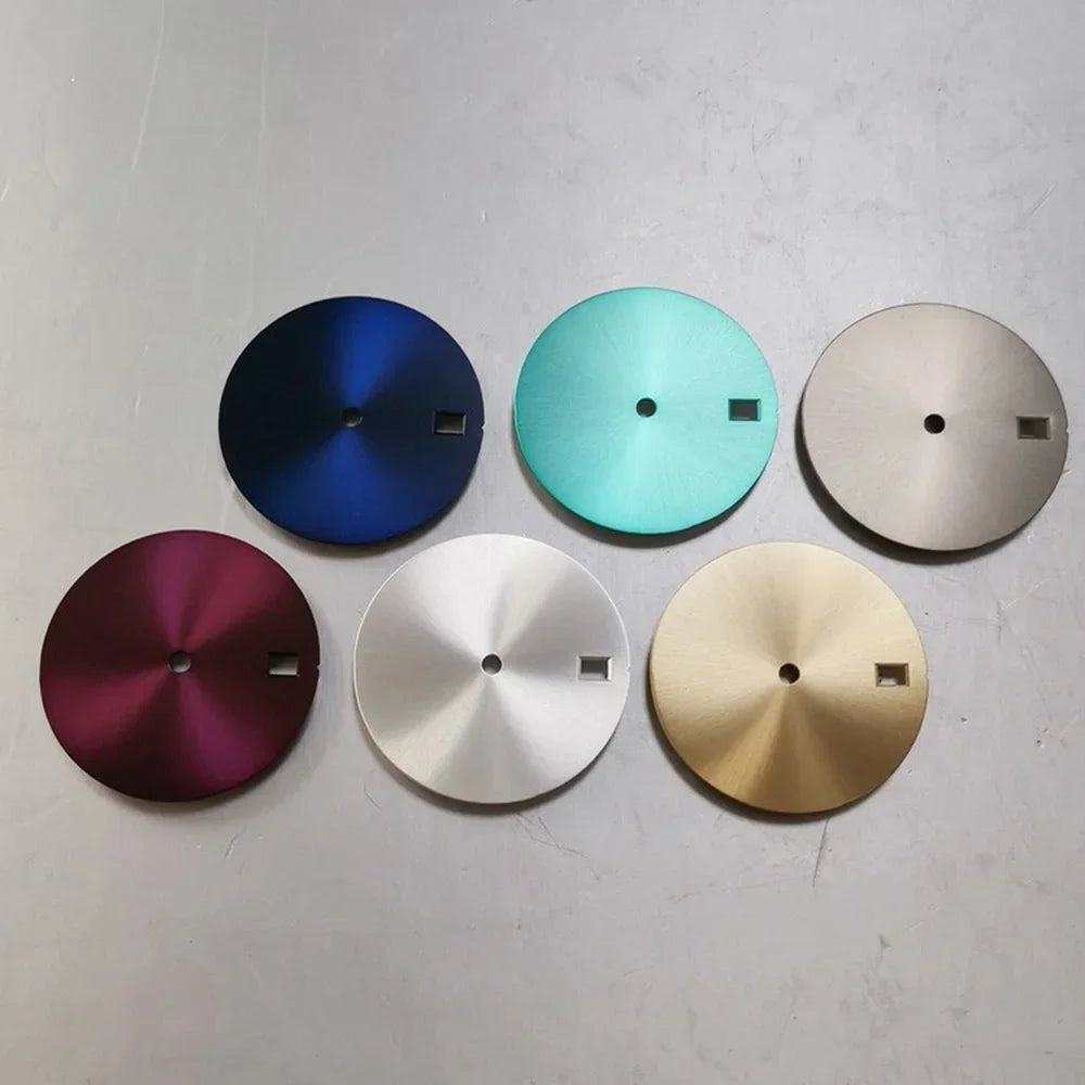 6 Solid Color Metal Watch Dial 28.5mm DIY Watch Faces for NH35/ NH36 Movement  Watch Modification Accessories Customizable Dial