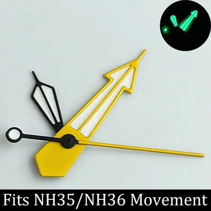 high-quality Watch accessories watch pointer NH series 35 NH36 hands green  luminous suitable for N H35/ NH36 movement