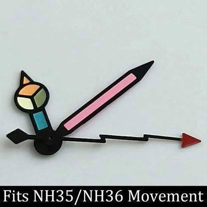 high-quality Watch accessories watch pointer NH series 35 NH36 hands green  luminous suitable for N H35/ NH36 movement