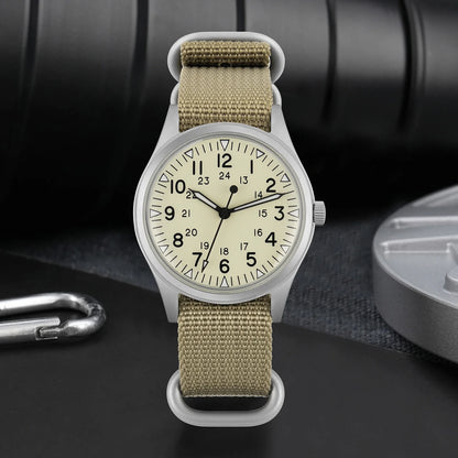 Militado ML07 Military Watch VH31 Quartz Sapphire Luminous AR Coating 10bar