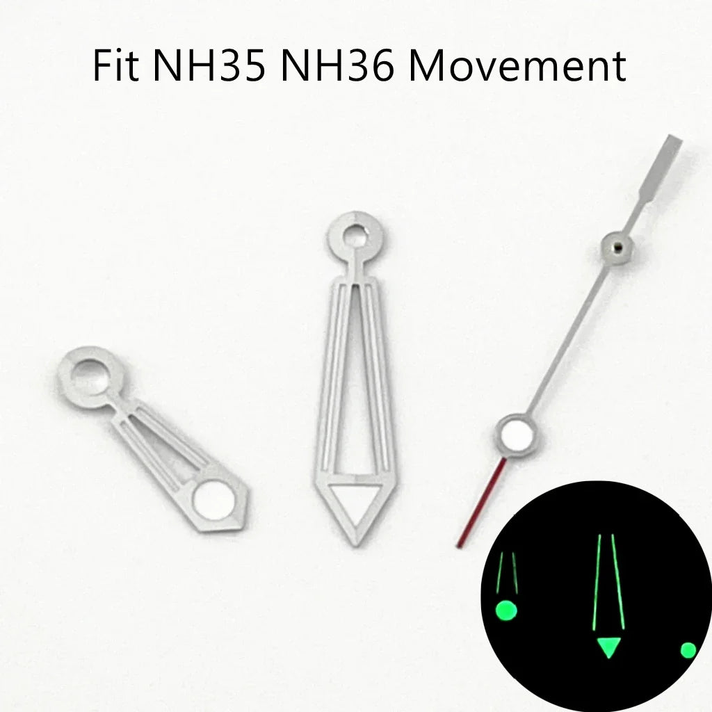 NH35 Watch Hands Green Luminous Fit NH35 NH36 ETA2824 2836 Miyota 8205 8215 N821A Mingzhu DG2813 3804 Movement Watch Accessories