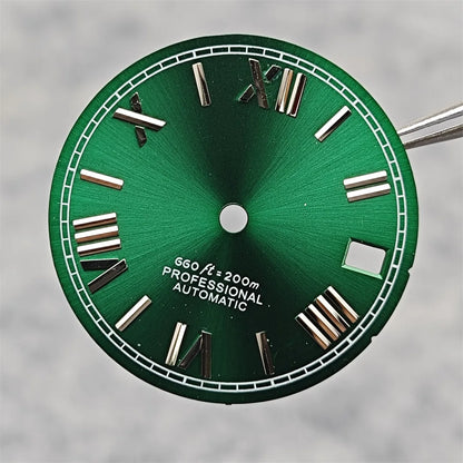 Suitable for NH35A/4R35 Movement Watch Dial 28.5mm Roman Numeral Surface Watch Faces Men's Watches Replacement Accessories
